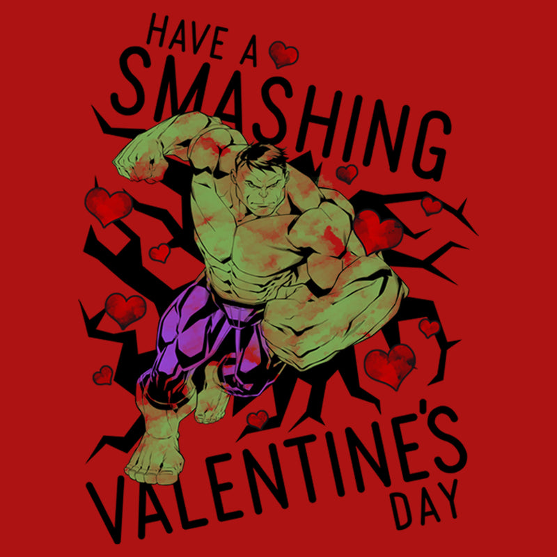 Boy's Marvel Valentine's Day Hulk Smashing T-Shirt