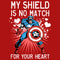 Boy's Marvel Captain America No Shield For Your Heart T-Shirt