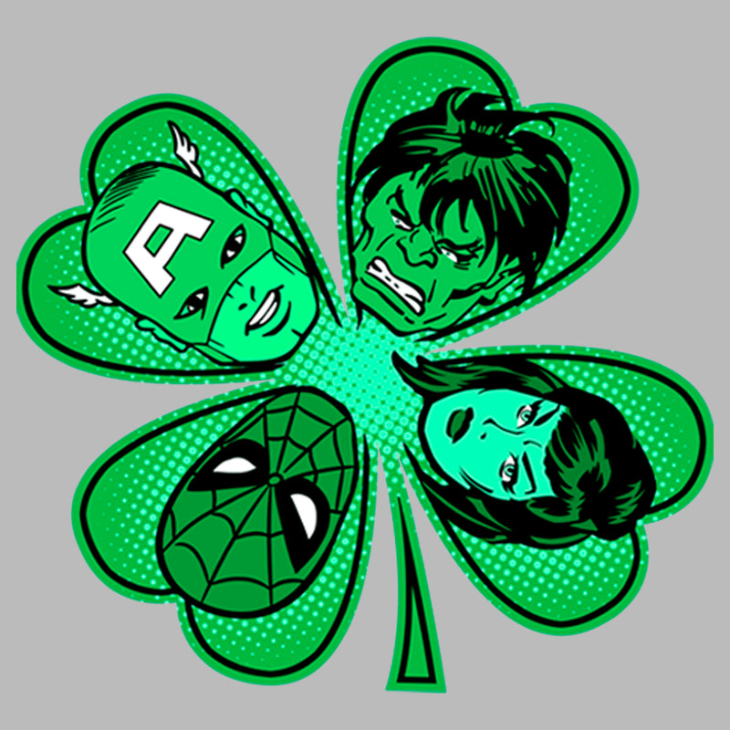 Junior's Marvel St. Patrick's Day Hero Four-Leaf Clover T-Shirt