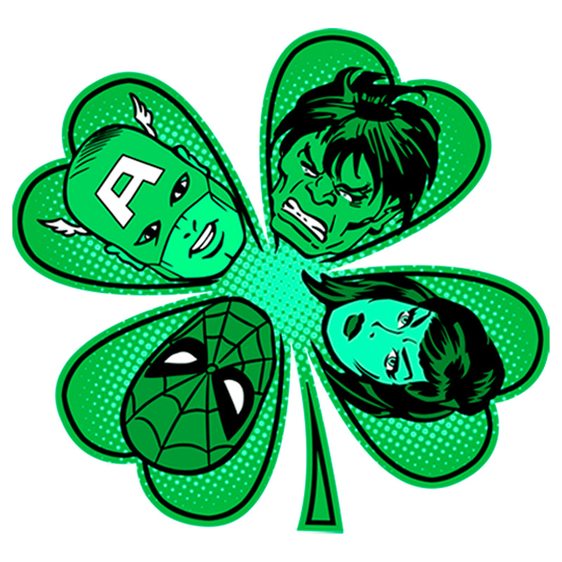 Girl's Marvel St. Patrick's Day Hero Four-Leaf Clover T-Shirt