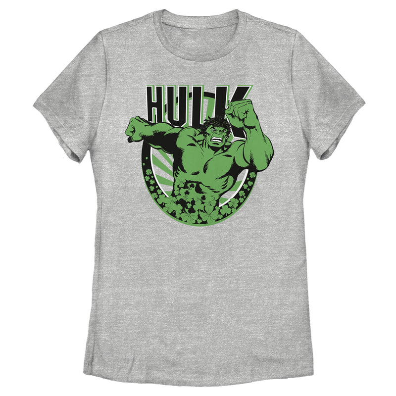 Women's Marvel St. Patrick's Day Hulk Running Shamrock T-Shirt