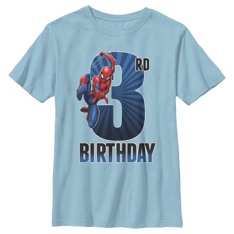 Boy's Marvel Spider-Man Swinging 3rd Birthday T-Shirt