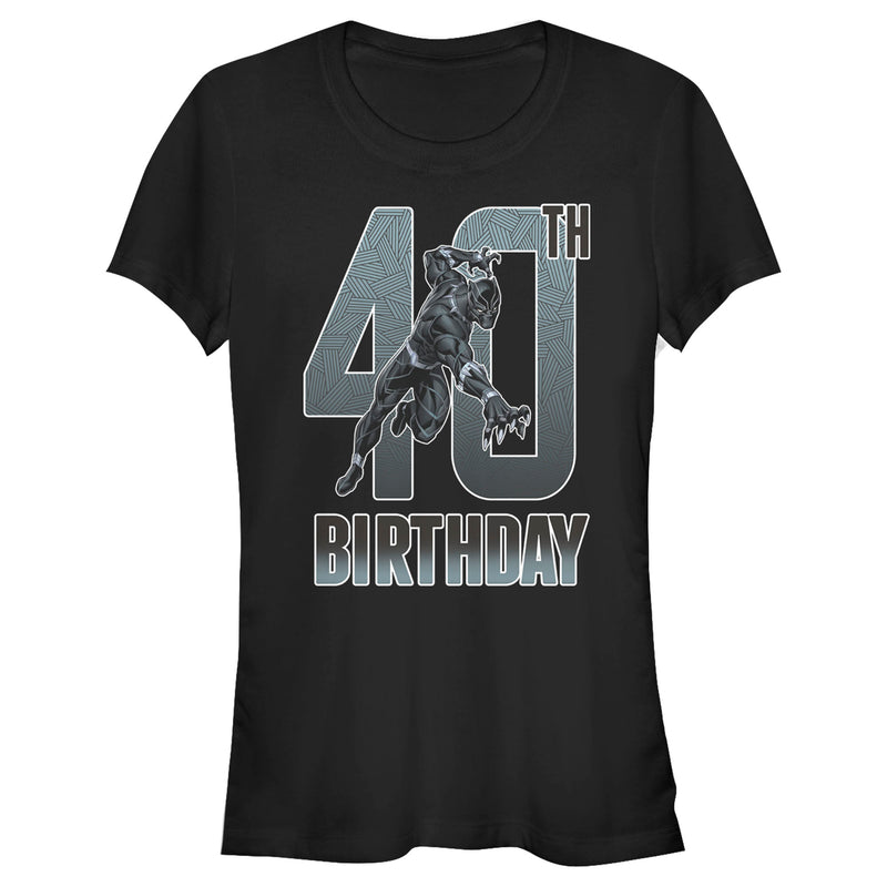 Junior's Marvel Black Panther 40th Birthday T-Shirt