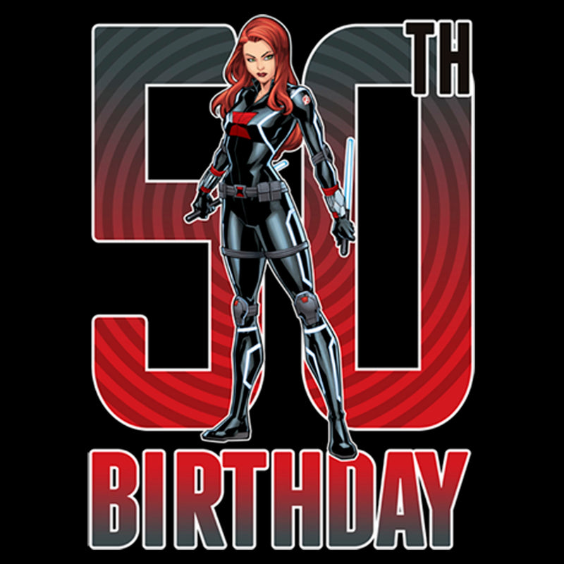Junior's Marvel Black Widow 50th Birthday T-Shirt