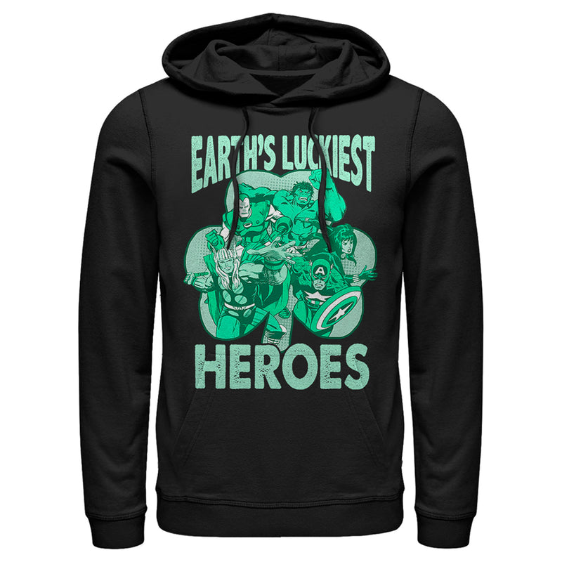 Men's Marvel St. Patrick's Day Earth's Luckiest Heroes Pull Over Hoodie