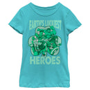 Girl's Marvel St. Patrick's Day Earth's Luckiest Heroes T-Shirt