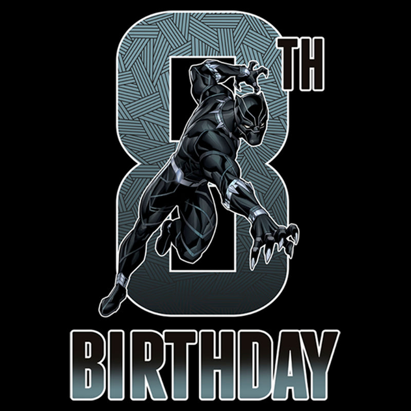 Boy's Marvel Black Panther Action Pose 8th Birthday T-Shirt