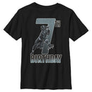 Boy's Marvel Black Panther Action Pose 7th Birthday T-Shirt