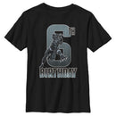 Boy's Marvel Black Panther Action Pose 6th Birthday T-Shirt