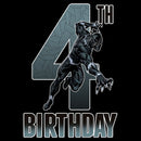Boy's Marvel Black Panther Action Pose 4th Birthday T-Shirt