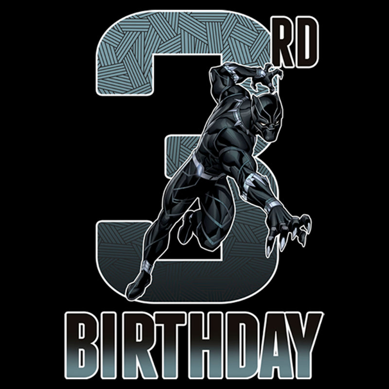 Boy's Marvel Black Panther Action Pose 3rd Birthday T-Shirt