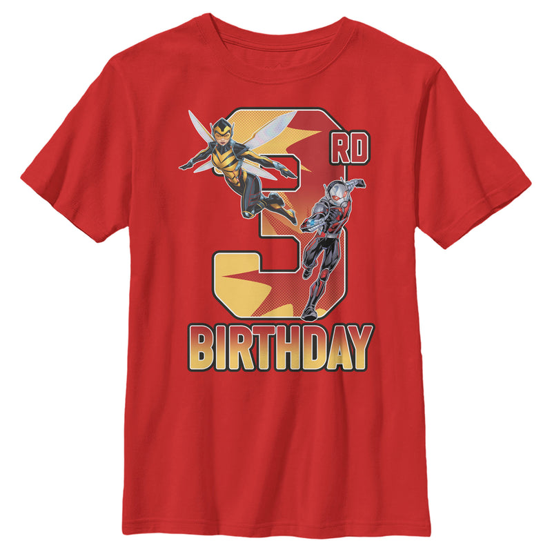 Boy's Marvel Ant-Man & Wasp 3rd Birthday T-Shirt