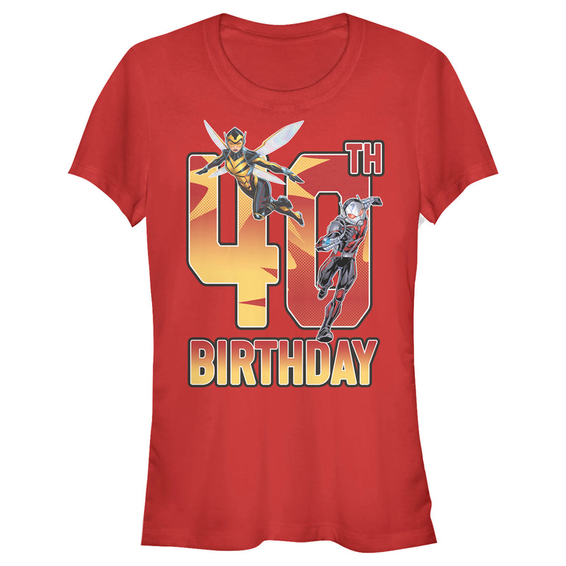 Junior's Marvel Ant-Man & Wasp 40th Birthday T-Shirt