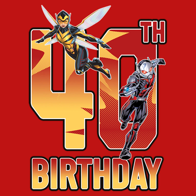 Junior's Marvel Ant-Man & Wasp 40th Birthday T-Shirt