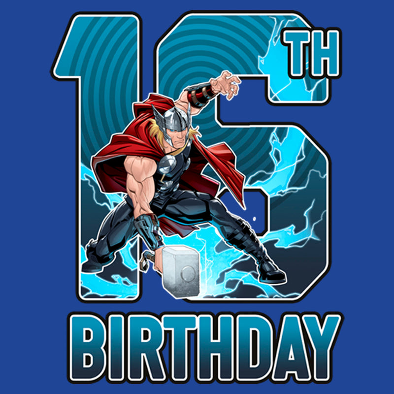 Junior's Marvel Thor Hammer 16th Birthday T-Shirt