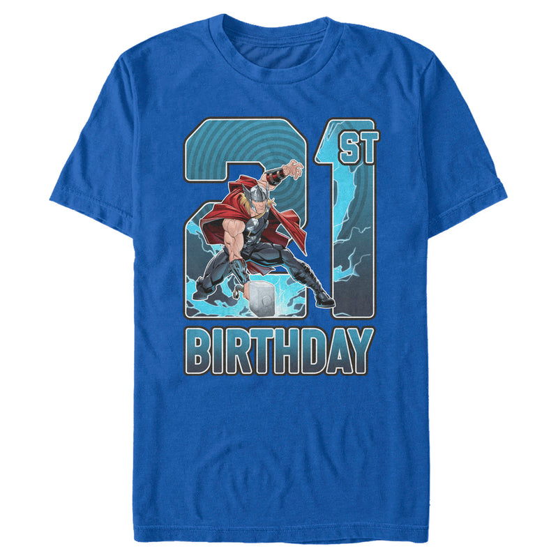 Men's Marvel Thor Hammer 21st Birthday T-Shirt