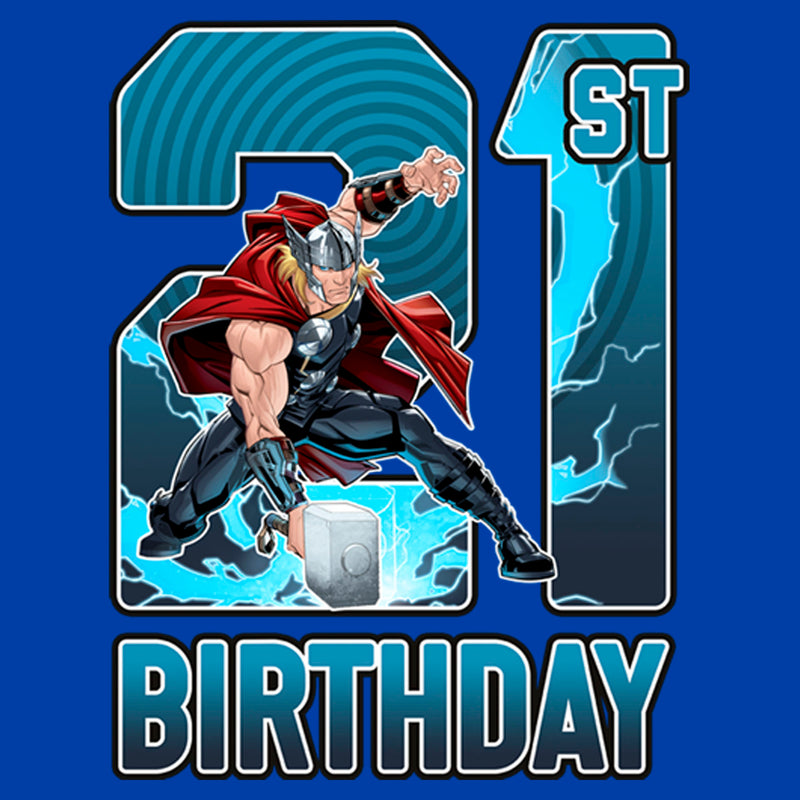 Men's Marvel Thor Hammer 21st Birthday T-Shirt