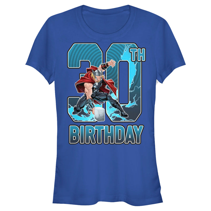 Junior's Marvel Thor Hammer 30th Birthday T-Shirt