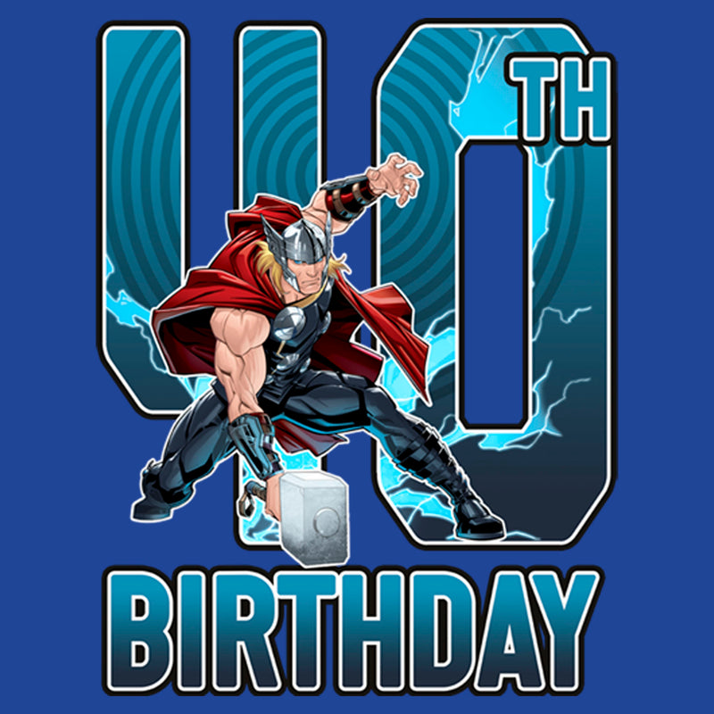 Junior's Marvel Thor Hammer 40th Birthday T-Shirt