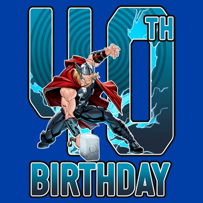 Men's Marvel Thor Hammer 40th Birthday T-Shirt