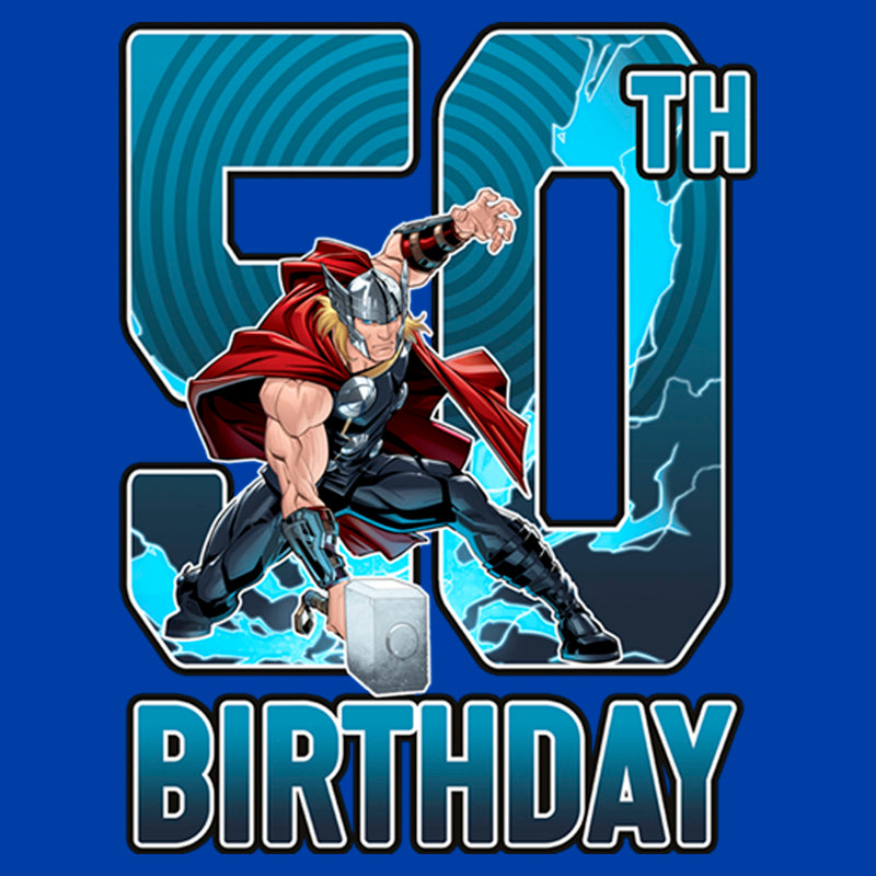 Men's Marvel Thor Hammer 50th Birthday T-Shirt