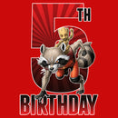 Boy's Marvel Rocket and Baby Groot 5th Birthday T-Shirt