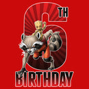 Boy's Marvel Rocket and Baby Groot 6th Birthday T-Shirt