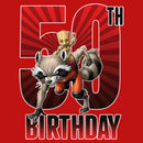 Junior's Marvel Rocket and Baby Groot 50th Birthday T-Shirt