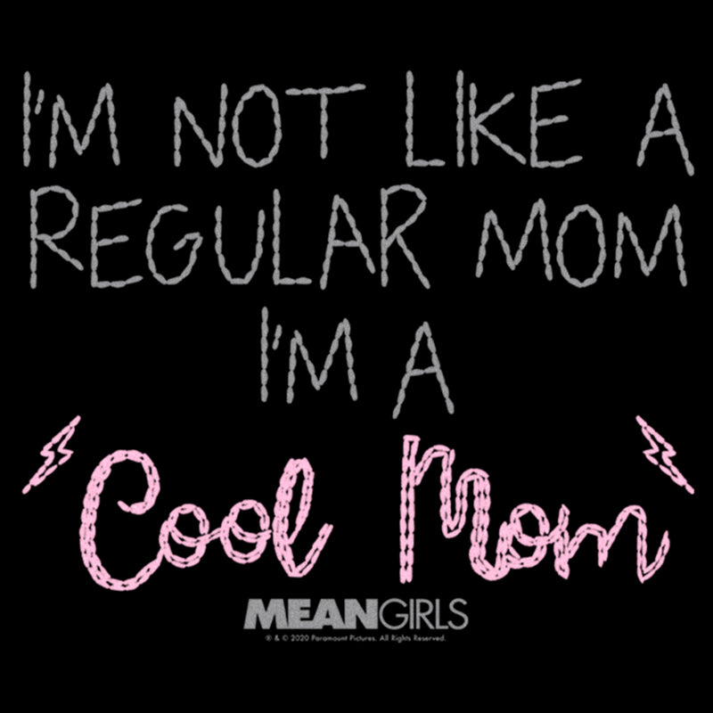 Junior's Mean Girls I'm Not Like a Regular Mom Embroidery Print Sweatshirt