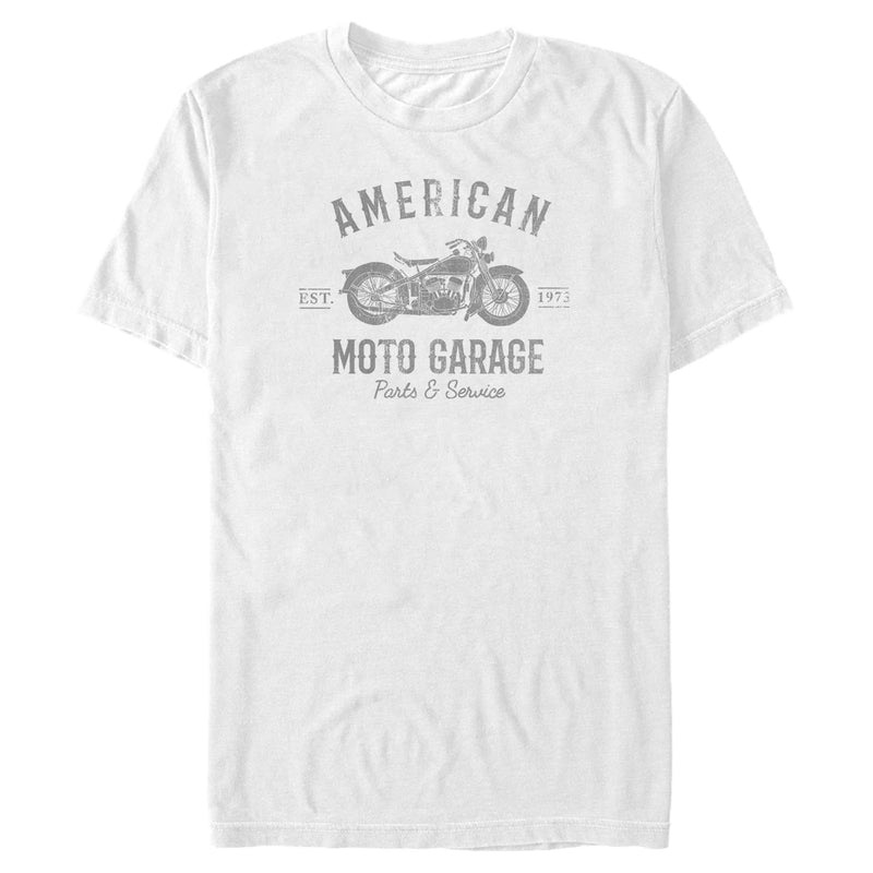 Men's Lost Gods American Moto Garage Parts & Service T-Shirt