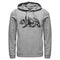Men's Lost Gods Bear Nature Shape Pull Over Hoodie