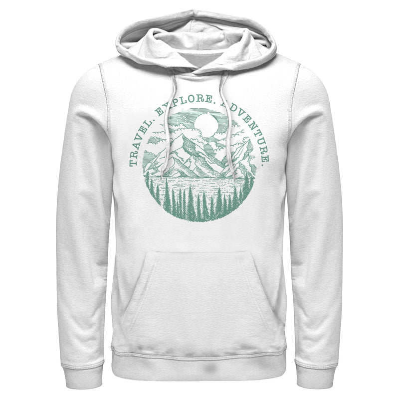 Men's Lost Gods Travel Explore Adventure Nature Pull Over Hoodie