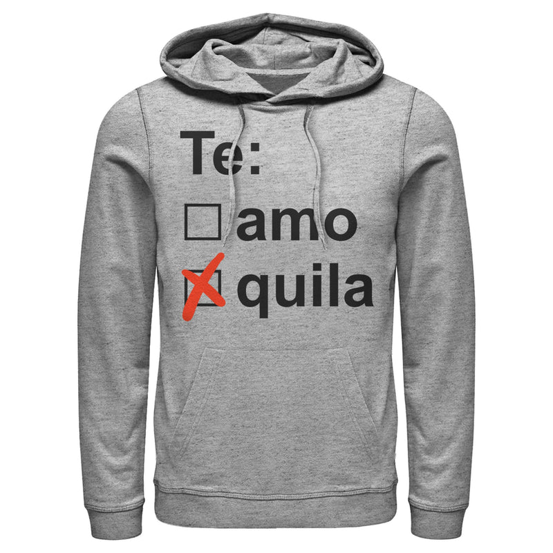 Men's Lost Gods Te Amo Tequila Checkbox Pull Over Hoodie