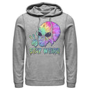 Men's Lost Gods Stay Weird Tie-Dye Alien Pull Over Hoodie