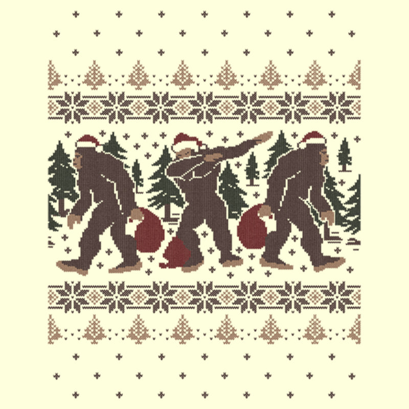 Men's Lost Gods Ugly Christmas Dabbing Bigfoot T-Shirt