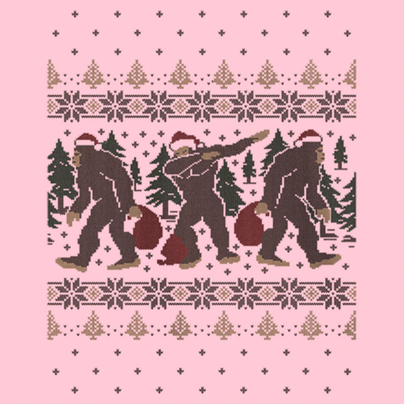 Girl's Lost Gods Ugly Christmas Dabbing Bigfoot T-Shirt