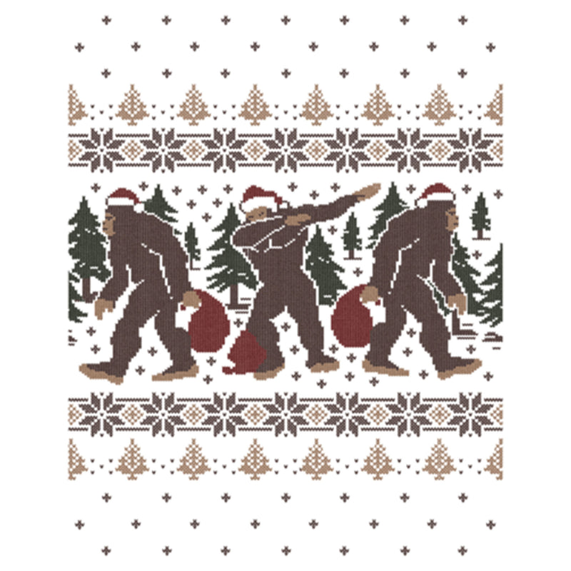 Women's Lost Gods Ugly Christmas Dabbing Bigfoot T-Shirt