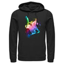 Men's Lost Gods Rainbow Cat Rides Unicorn Pull Over Hoodie