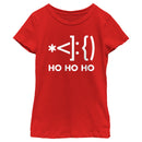 Girl's Lost Gods Emoticon Santa T-Shirt