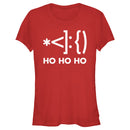 Junior's Lost Gods Emoticon Santa T-Shirt