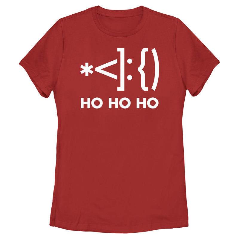 Women's Lost Gods Emoticon Santa T-Shirt