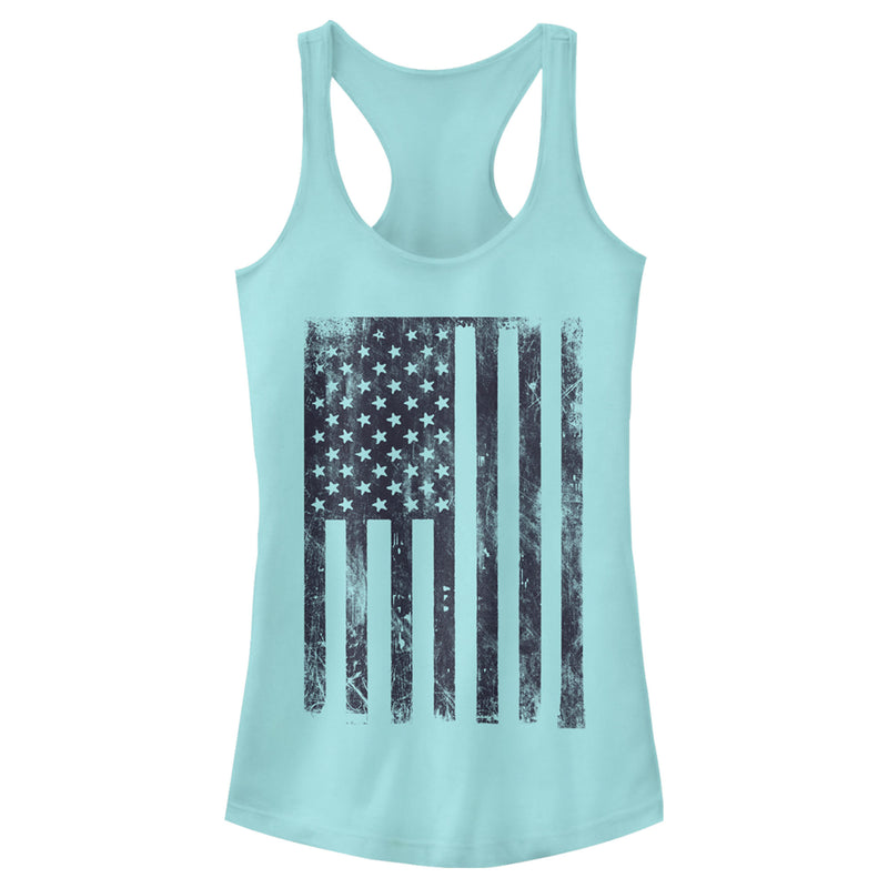 Junior's Lost Gods 4th of July Distressed Flag Racerback Tank Top