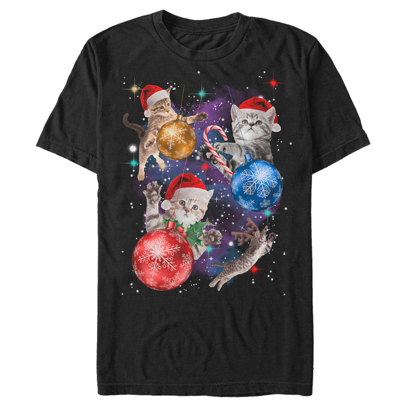 Men's Lost Gods Xmas Cats in Space T-Shirt