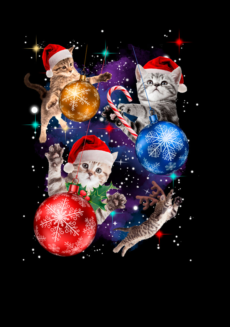 Men's Lost Gods Xmas Cats in Space T-Shirt