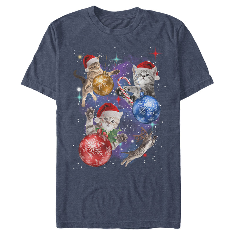 Men's Lost Gods Xmas Cats in Space T-Shirt