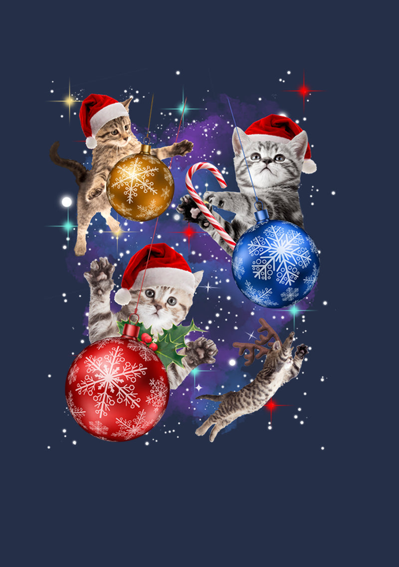 Men's Lost Gods Xmas Cats in Space T-Shirt