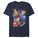 Men's Lost Gods Xmas Cats in Space T-Shirt