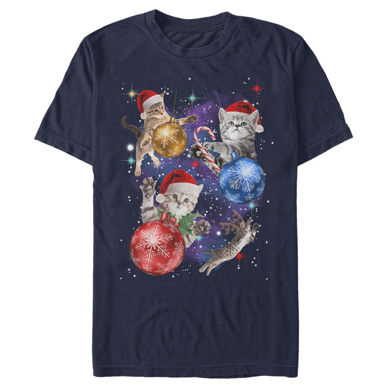 Men's Lost Gods Xmas Cats in Space T-Shirt