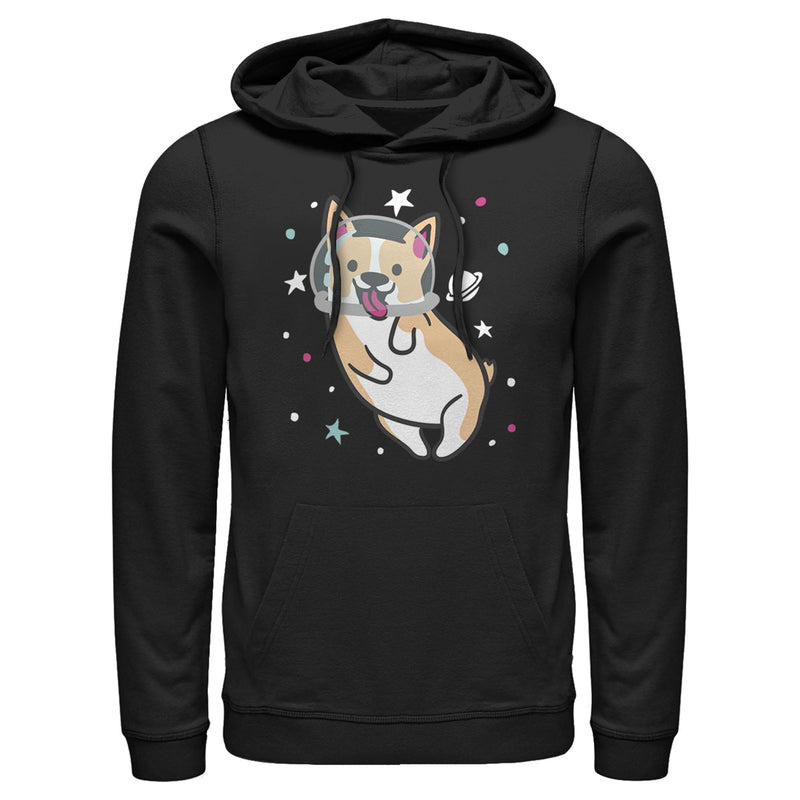 Men's Lost Gods Dog Astronaut Space Corgi Pull Over Hoodie