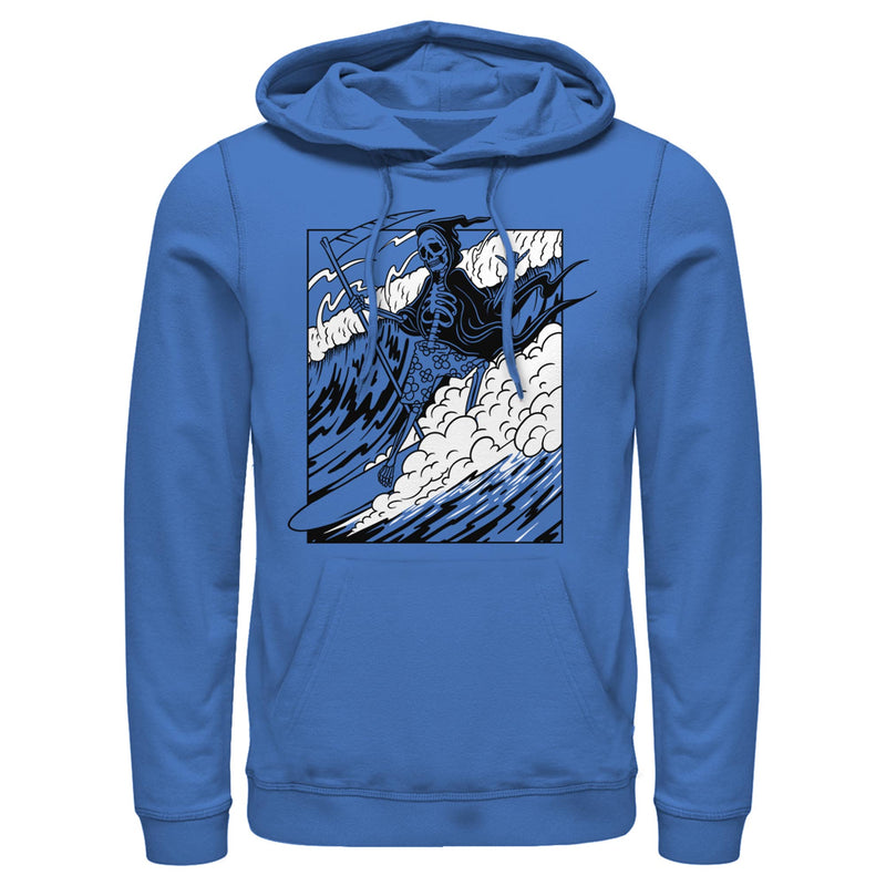 Men's Lost Gods Skeleton Surfing Pull Over Hoodie